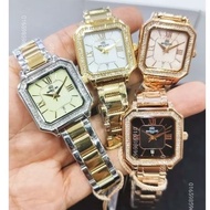 Roscani Rosegold Gold Ladies Square Watch Jam Petak Roscani