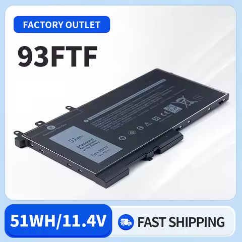 Somi Laptop Battery 93FTF 083XPC 4YFVG For Dell Latitude 5280 5480 5580 5290 5490 5590 51wh Laptop B