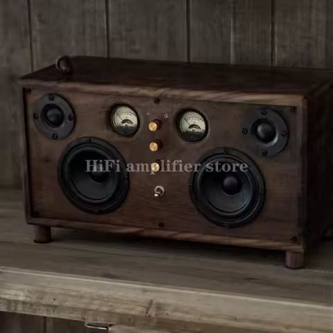 Handmade black walnut bluetooth speaker muyou-01, 50W 8Ω 90dB subwoofer retro desktop HIFI audio