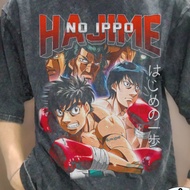 HAJIME No Ippo Anime T-Shirt, Hajime No Ippo Anime Vintage Wash, Premium Oversized Style Anime T-Shi