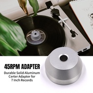 45 RPM Silver/Black Center Adapter for 7 inch Records Vinyl