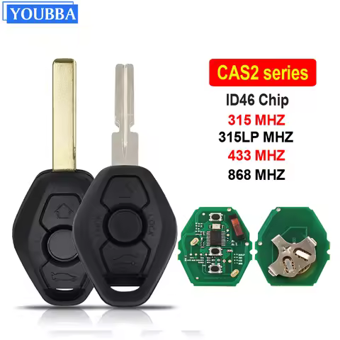 YOUBBA CAS2 System ID46 PCF7953 315/434/868MHz HU92 Flip Key Car Remote Key For BMW E60 E63 E64 E87 