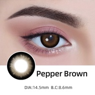 Mrs.H Đen nâu xám lớn mắt kính áp tròng 12 tháng sử dụng 14.0mm-14.5mm kính áp tròng 1 Cặp 2 miếng 1