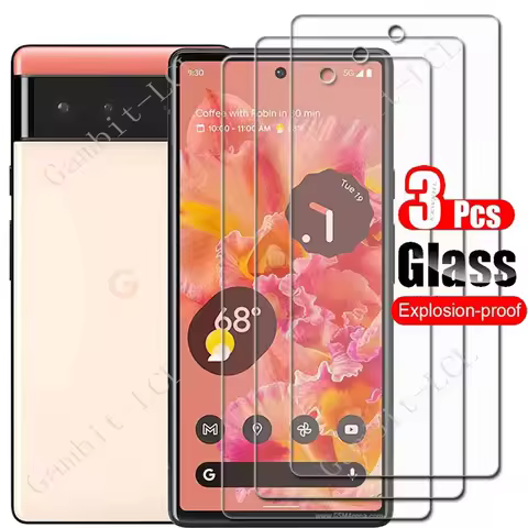 1-3PCS Tempered Glass For Google Pixel 6 6A Protective ON GooglePixel6 Pixel6A GooglePixel6A Pixel6 