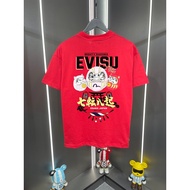 T-shirt Evisu/ T-shirt Evisu Uniseks T-shirt Bercetak Lengan Pendek T-shirt Mewah T-shirt Kasual T-s