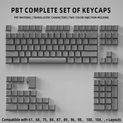 Solid-Color Keycaps Letter Keycaps Transparent Keycaps for Mechanical Keyboard OEM PBT Custom Keycap