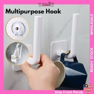 2Pcs Kitchen Self-adhesive Accessories Under Cabinet Paper Roll Rack Towel Holder Tissue Hanger Stor