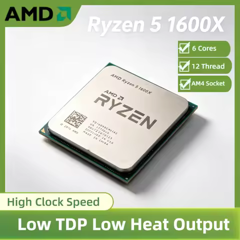 AMD Ryzen 5 1600X 6 Core 12 Thread 3.6GHz Boost 95W L3 16M Cache AM4 Desktop Gaming Processor Pro Ma