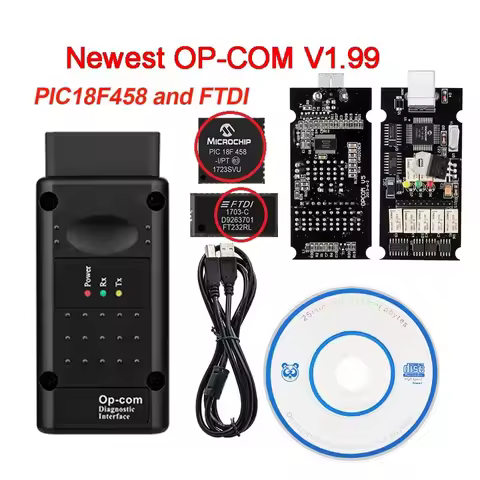 Opcom 1.99 OP COM PIC18F45K80 FTDI chip Can be Flash update OBD2 Car CAN BUS Diagnostic Tool For Ope