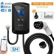 AFEEV EV Charger 7.6KW 22KW 32A Type 2 Wall Charger EV Wallmounted Charging Station App Wallbox 11KW