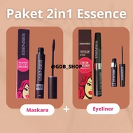 Paket 2IN1 Esenses Maskara/ Mascara Dan Eyeliner / Paket ESENSES Mascara & Eyeliner ORIGINAL BPOM / 