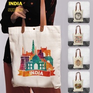 RiaShop Canvas Tote bag by India | Tote bag Canvas Souvenir India | Indian Women's Tote bag | Custom