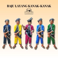 BAJU LAYANG BUDAK PELBAGAI WARNA SET LENGKAP TANJAK