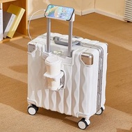 新款行李箱18吋小型可登機拉桿箱旅行超輕量密碼箱子