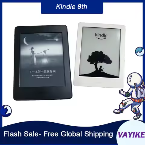 Kindle 8th 6" E Ink 167 PPI, Built-in Light, 4GB Wi-Fi eBook Reader, Long Battery Life, Lightweight 
