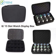 TEENI Watch Storage Box, Hard Shell 8/ 15 Slot Watch Display Box, Case Box Black Anti Scratching Sho