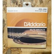 D'Addario 010-050 EZ900 Acoustic Guitar String Extra Light 85/15 Bronze Tali Gitar Akustik Cable # S