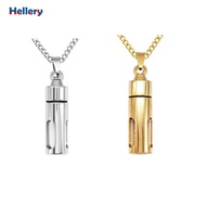 Hellery Stainless   Container Cylinder Tube Memorial Jewelry Keepsake Necklace