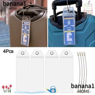 BANA Suitcase Label Holder, Steel Wire Cable Loop Waterproof Cruise Luggage Tag Holders, Durable PVC