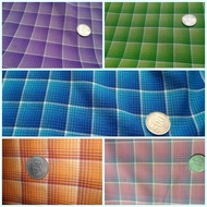 HIJAU UNGU KATUN YARNDYED COTTON FABRIC WITH CHECKED MOTIF 912BR 912OR 912PN 912UN 912HJ ORANGE PINK