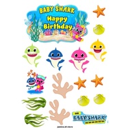 Custom baby shark TOPPER/baby shark Theme Birthday Cake Decoration
