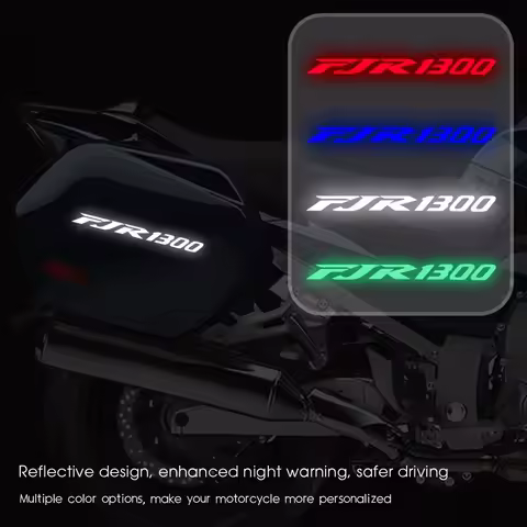 2PCS/SET Reflective "FJR1300" Stickers – Multi-color Vinyl Decals for Motorcycle Body & Night Safety