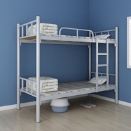 Double Decker Bed Frame Double Bed Loft Bed High Low Upper and Lower Bed Iron Bed Worker Bed Dormitory Bed Bunk Bed Iron Bed Upper and Lower Bed Bunk Bed