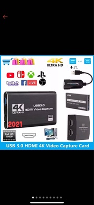 (ใหม่)USB 4K 60Hz HDMI Video Capture Card 1080P สำหรับเกมการบันทึกแผ่นที่ถ่ายทอดสดกล่อง USB 3.0 Grabber สำหรับ PS4กล้อง