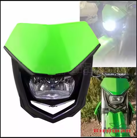 Motorcross Motorcycle Supermoto Headlight Headlamp Head Light Fairing For Kawasaki KLX KX KX-F KLX11