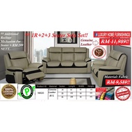 MUNICH 8020,1R +2 +3 Seater High Back Modern Leather  Sofa Set. RM 11,989 Exclusive YEAR END  2022 &
