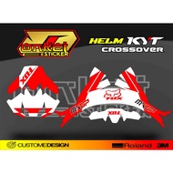 KYT CROSS OVER RD HELMET DECAL STICKER