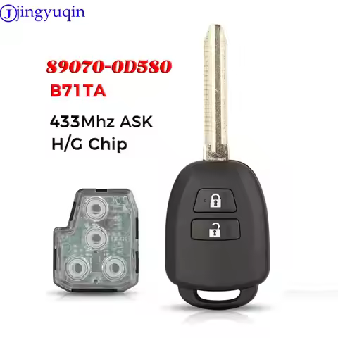 jingyuqin Remote Car Key For Toyota Yaris Verso RAV4 2008 2009 2010 2015 with G H Chip Optional FCC 