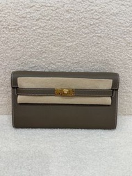 門市現貨 Kelly to go Etoupe ghw大象灰金 Epsom G stamp