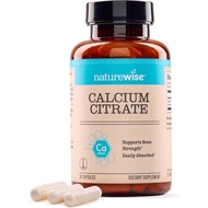 NatureWise Calcium Citrate 500mg Capsules-Promote Bone Health-Easy Absorption-Vegan, Gluten-Free 90 