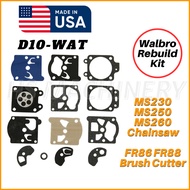 High Quality  FR86 FR88 MS210 MS230 MS250 WALBRO Carburetor Repair Kit Diaphragm Set[HSMACHINERY]