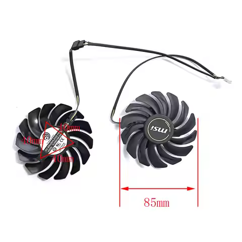 2 FAN Brand new 85MM 4PIN PLD09210S12HH RTX2060 SUPER GPU fan for MSI GeForce RTX2060 SUPER 8GB VENT