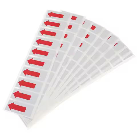 100pcs Self Adhesive Arrow Stickers Sealing Labels for Garbage Bags Car Films Protective Films Stron