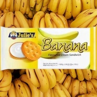 (Bundle Of 6,3) JULIE’S LEMON/BANANA/ORANGE CREAM SANDWICH 100G biscuit Julies