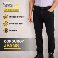 camel active Mens Business Casual 208 Loose Fit Corduroy Jeans - Black 9-208X26CDB551