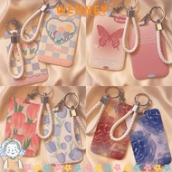 WEY Credit Card Holders, Plastic Business Card Holder, Cartoon Bus Card Cover  Student