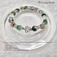(SG INSTOCK)Green Prosperity Charm|Green Phantom,Green Aventurine,Clear Quartz,Smoky Quartz|Wealth,L