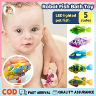 ♞,♘Swim Robo Fish Toy Kids Baby Bath Toy Baby Shower Toy Swimming Moving Fish Toy Interactive Water