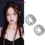 AROMA 2/4/6pcs/set Hair Braid Tubes, Y2K Hollow Out Silver Round Hairclasp, Side Clips Hair Braiding