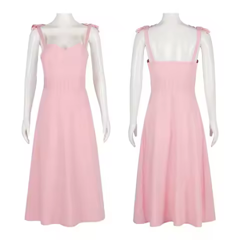 ABC123Belle Gibson Costume TV Apple Cider Vinegar Cosplay Women Girls Daily Pink Dresse Clothing Hal