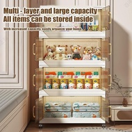 Storage Box Cabinet Organizer 50-80cm Multipurpose Foldable Storage Box Kitchen Double Storage Cabin