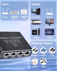 【Ready Stock】Ethernet Splitter 1 to 4 1000Mbps Ethernet Switch High Speed Ethernet Hub 4 Port Gigabi