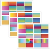 60-Pack Gradient Color Screen Protector Stickers for Casio F91W Watch - 20 Vibrant Transparent Decal