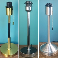 [Buy Lamp Holder Alone] [Not Table Lamp] E27 Screw European Resin Classical Wood Art Antique Metal L