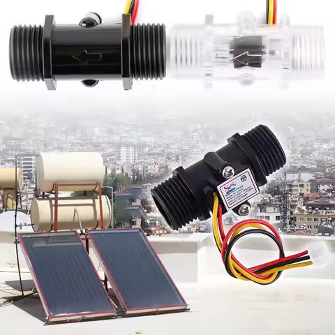 Professional DC 5-15V Transparent G1/2" Fluid Flow Meter Water Controller Water Flow Sensor Switch