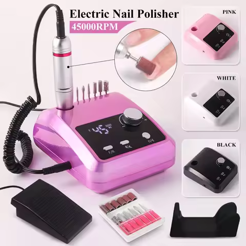 45000RPM Nail Polisher Machine 204 Electric Nail Grinder Nail Polish Remover Foot Grinding Nail Art
